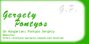 gergely pontyos business card